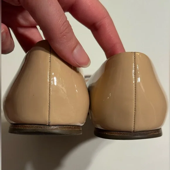 SOLD Salvatore Ferragamo Varina Patent Leather Ballet Flats Amaretti 8B narrow - Picture 7 of 13
